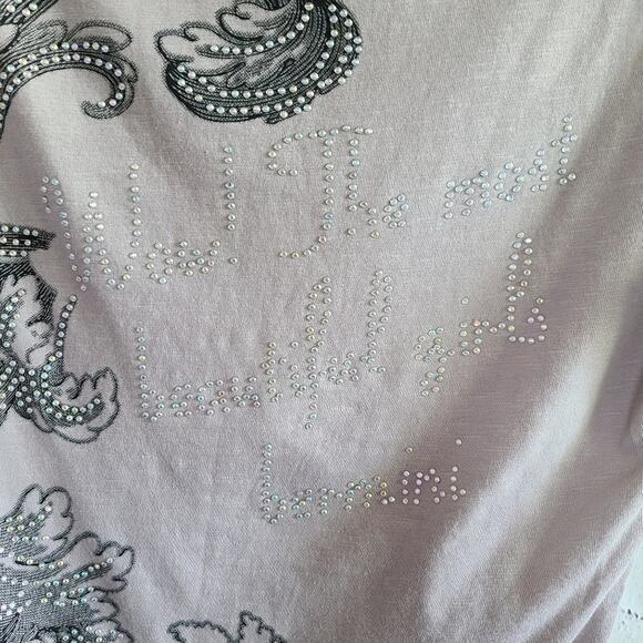 Bermini Beautiful Girls Bedazzled Lace Sleeve T-Shirt SZ XS - Picture 6 of 12